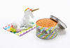 Magic Unicorn Sea Salt by Beautiful Briny Sea, maker styled photo with a unicorn figurine