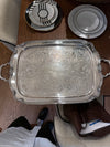 Vintage Silver Plated Serving Tray 24”