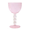 Pink Bubble Stem Cocktail Glass