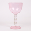 Pink Bubble Stem Cocktail Glass