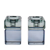 Regal Two-Tone Candleholders, Pair