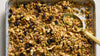 Cherry Pistachio Granola on a baking tray, maker photo