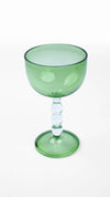 Green Bubble Stem Cocktail Glass