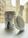 Vintage French Porcelaine D’auteuil Jacques Lobjoy Canister