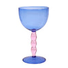 Blue Bubble Stem Cocktail Glass