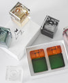 Regal Two-Tone Candleholders, Pair