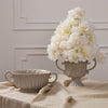 Fluted Centerpiece Bowl by Accent Decor, styled on a draped table beside the matching urn