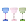 Blue Bubble Stem Cocktail Glass