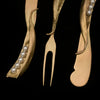 Peapod 3-Piece Hostess Set by Michael Michaud, vendor detail of the fork tipped knife