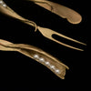 Peapod 3-Piece Hostess Set by Michael Michaud, vendor detail of the spreader and fork