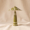 Hand-Painted Plaid Stoneware Table Lamp, MA VIE