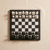 Marble Chess Set in black and white marble by MarbleCultures, seen from above, MA VIE studio