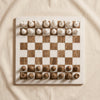 Marble Chess Set in brown and white marble by MarbleCultures, seen from above, MA VIE studio