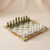Green Onyx Chess Set by MarbleCultures, set up for play, MA VIE studio