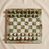 Green Onyx Chess Set by MarbleCultures, seen from above, MA VIE studio