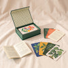The Happy Houseplant Deck, the box open with the booklet and cards - MA VIE