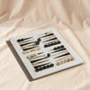 Marble Backgammon Set in green onyx and black by MarbleCultures, set up for play, MA VIE studio