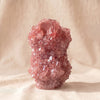 Crystal Vase Medium in Rose by Isaac Monte, angled view, MA VIE studio