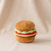 Burger plush dog toy, mini, by Play Pet Brands, MA VIE studio