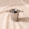 01living Chai Infuser in silver, pierced 304 stainless steel basket infuser with lid and stand