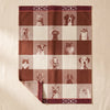 Truffes jacquard tea towel by Le Jacquard Français, a checkerboard of cat and dog portraits, on the MA VIE cotton backdrop