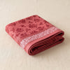 Romance jacquard tea towel folded, showing the weight and thickness of the cloth