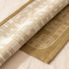 Hôtel Particulier linen napkin turned back to show the interlocking link pattern woven on both faces