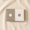 Faux leather domino set by Printworks, closed two tone case on the MA VIE cotton backdrop