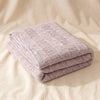 Cable Knit Baby Alpaca Throw in Orchid by Alicia Adams Alpaca, folded