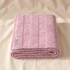 Cable Knit Baby Alpaca Throw in Sweetheart by Alicia Adams Alpaca, folded