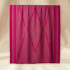 Fringed Baby Alpaca Throw in Scarlet and Shocking Pink by Alicia Adams Alpaca, full diamond pattern