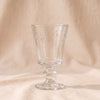 Bee Water Glass, Clear by La Rochere, embossed Napoleonic bee, 6.25 inch stemmed glass, 12 oz