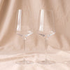 Pair of Josephinenhütte Josephine No. 2 universal wine glasses, mouth-blown, on cream cotton at MA VIE