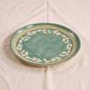 Green Faience Dessert Plate by Novastyl, MA VIE studio, angle view