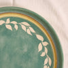 Green Faience Dessert Plate by Novastyl, MA VIE studio, rim detail