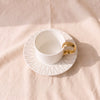 Fork Handle Cup and Saucer by Twig NY, MA VIE studio, high angle view
