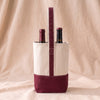 Two-Bottle Canvas Wine Host Bag, Maroon by ShoreBags, MA VIE studio, hero