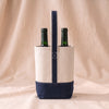 Two-Bottle Canvas Wine Host Bag, Navy by ShoreBags, MA VIE studio, hero