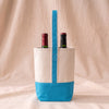Two-Bottle Canvas Wine Host Bag, Turquoise by ShoreBags, MA VIE studio, hero