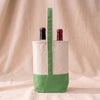 Two-Bottle Canvas Wine Host Bag, Green by ShoreBags, MA VIE studio, hero