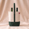 Two-Bottle Canvas Wine Host Bag, Hunter Green by ShoreBags, MA VIE studio, hero