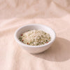 French Picnic Sea Salt by Beautiful Briny Sea, MA VIE studio, salt in a white dish showing lavender and herbs