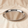 Marlene stainless steel round tray on MA VIE cotton