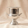 Queen Anne heavy silver-plated bottle cooler by Edzard on MA VIE cotton