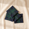 Millstream Home tartan coasters, set of four in Black Watch plaid, on MA VIE cotton