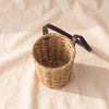 Millstream Home hanging wall basket seen from above showing the woven interior, on MA VIE cotton