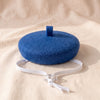 Dog Beret in cobalt blue felt, Small, by Woofcessories