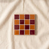 Glass tile coaster in The Old Day seen from above, by Subtle Art Studios