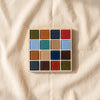 Glass tile coaster in Autumn Sprinkles seen from above, by Subtle Art Studios