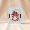 Illustrated playing cards in the blue striped tuck box by The Island Society